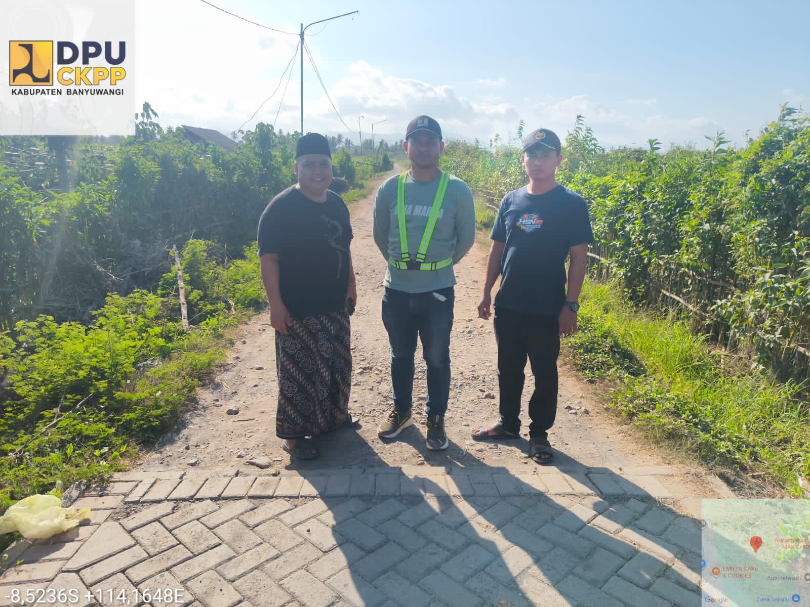 DINAS PU BANYUWANGI SURVE 5 TITIK PAVINGISASI DI DESA SAMBIMULYO