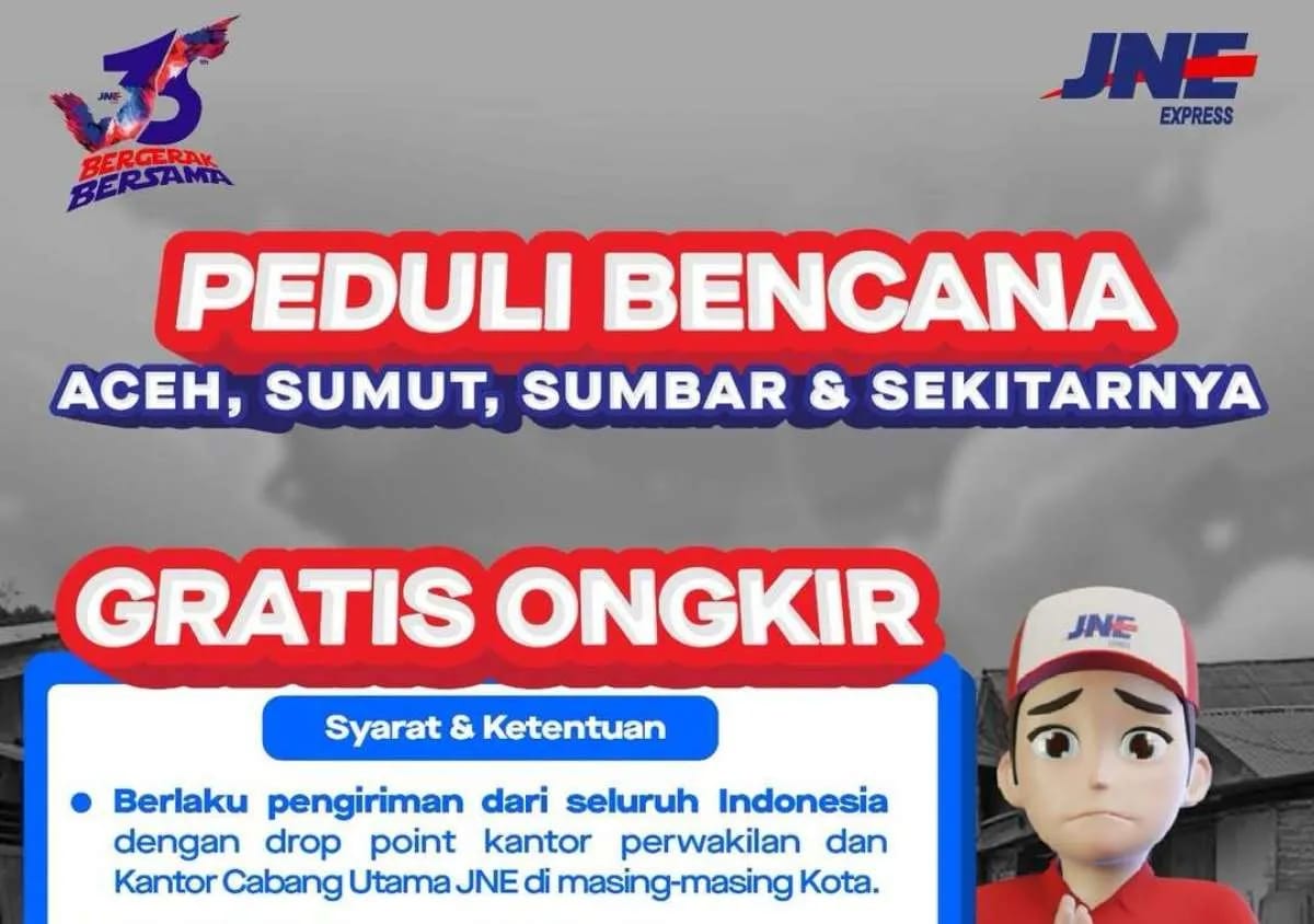 JNE-Peduli-Bencana-Aceh,-Sumut,-Sumbar-dan-Sekitarnya:-Gratis-Ongkir-untuk-Bantuan-Kemanusiaan