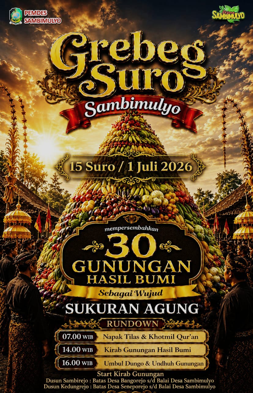 Grebeg Suro Sambimulyo Persembahkan 30 Gunungan Hasil Bumi sebagai Wujud Sukuran Agung