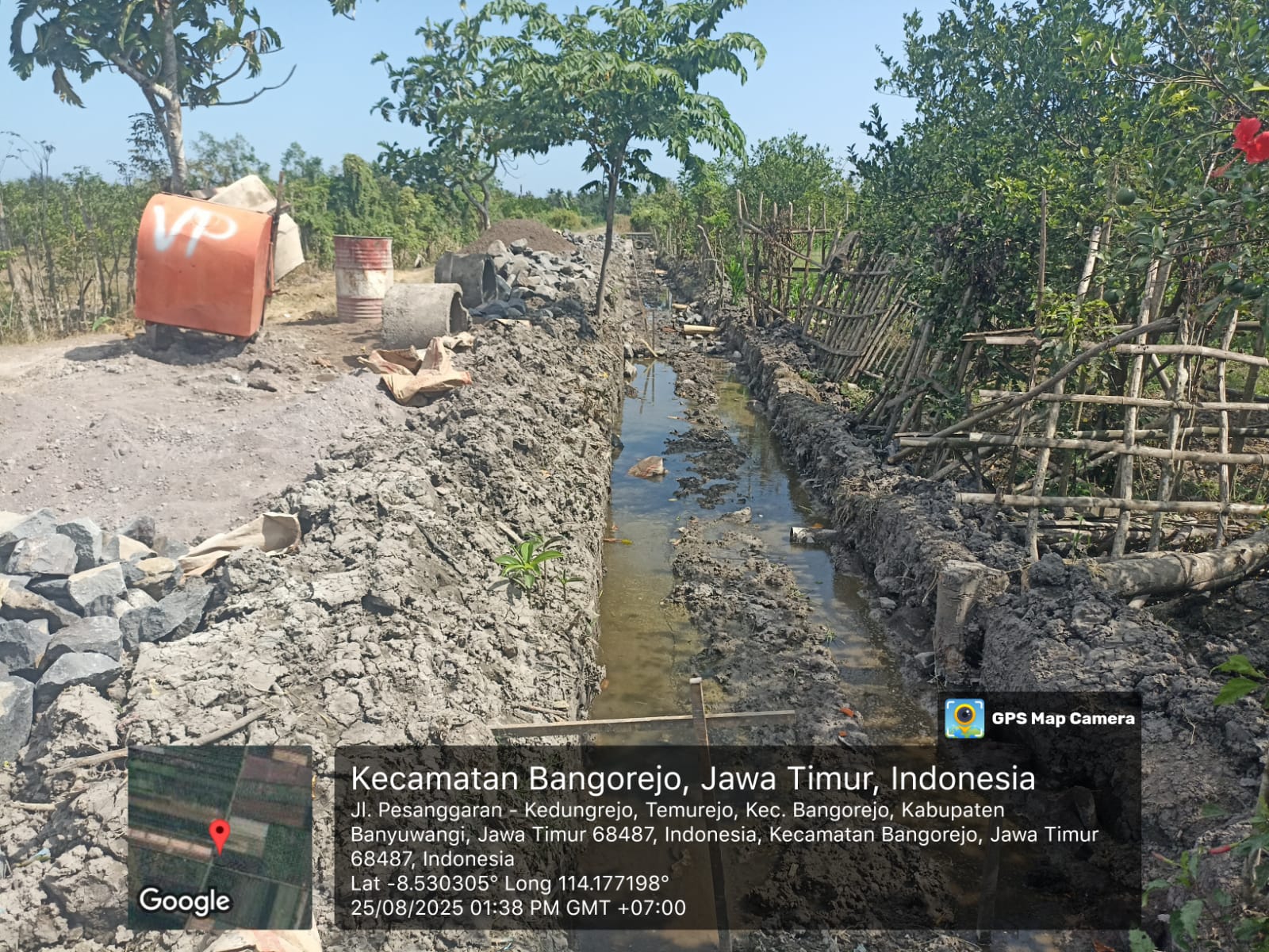 Proyek Pembangunan Irigasi di Kelompok Tani Parkit Sambimulyo Mulai Berjalan