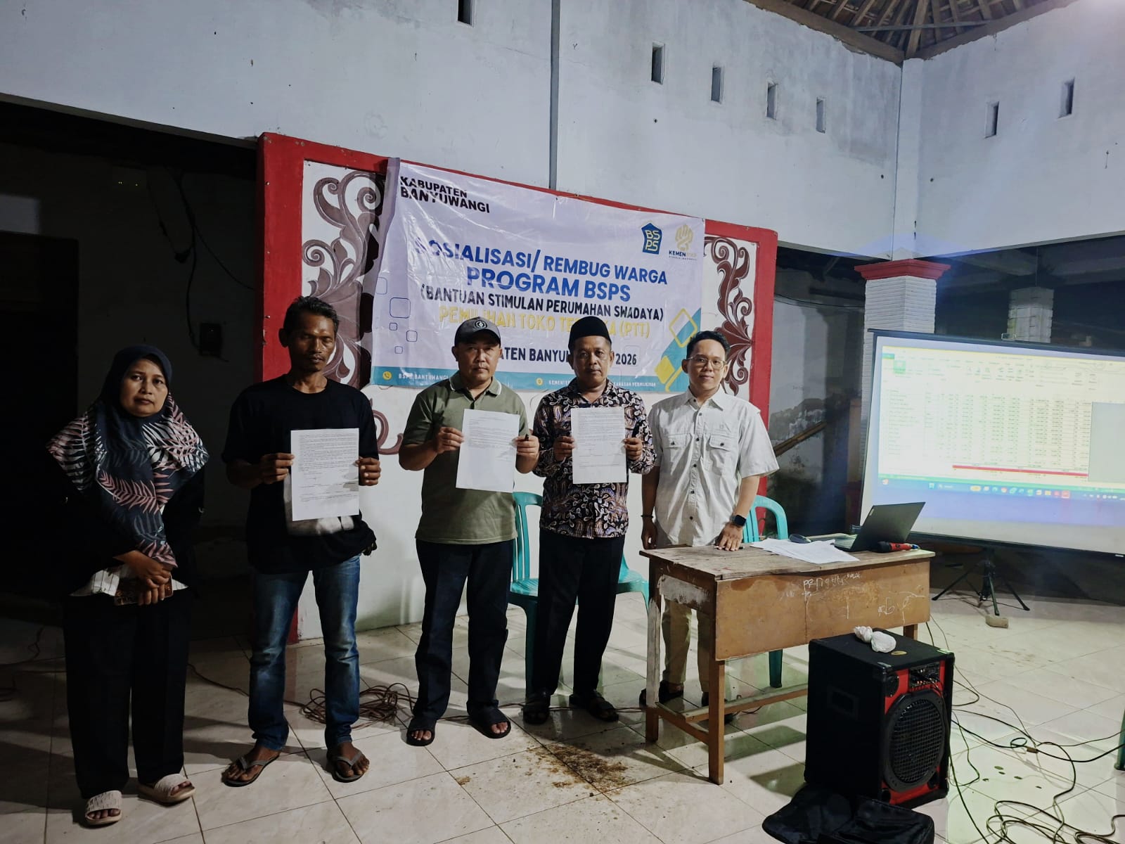 Proses Pemilihan Toko Terbuka (PTT) Program BSPS Tahun 2026 Di Desa Sambimulyo