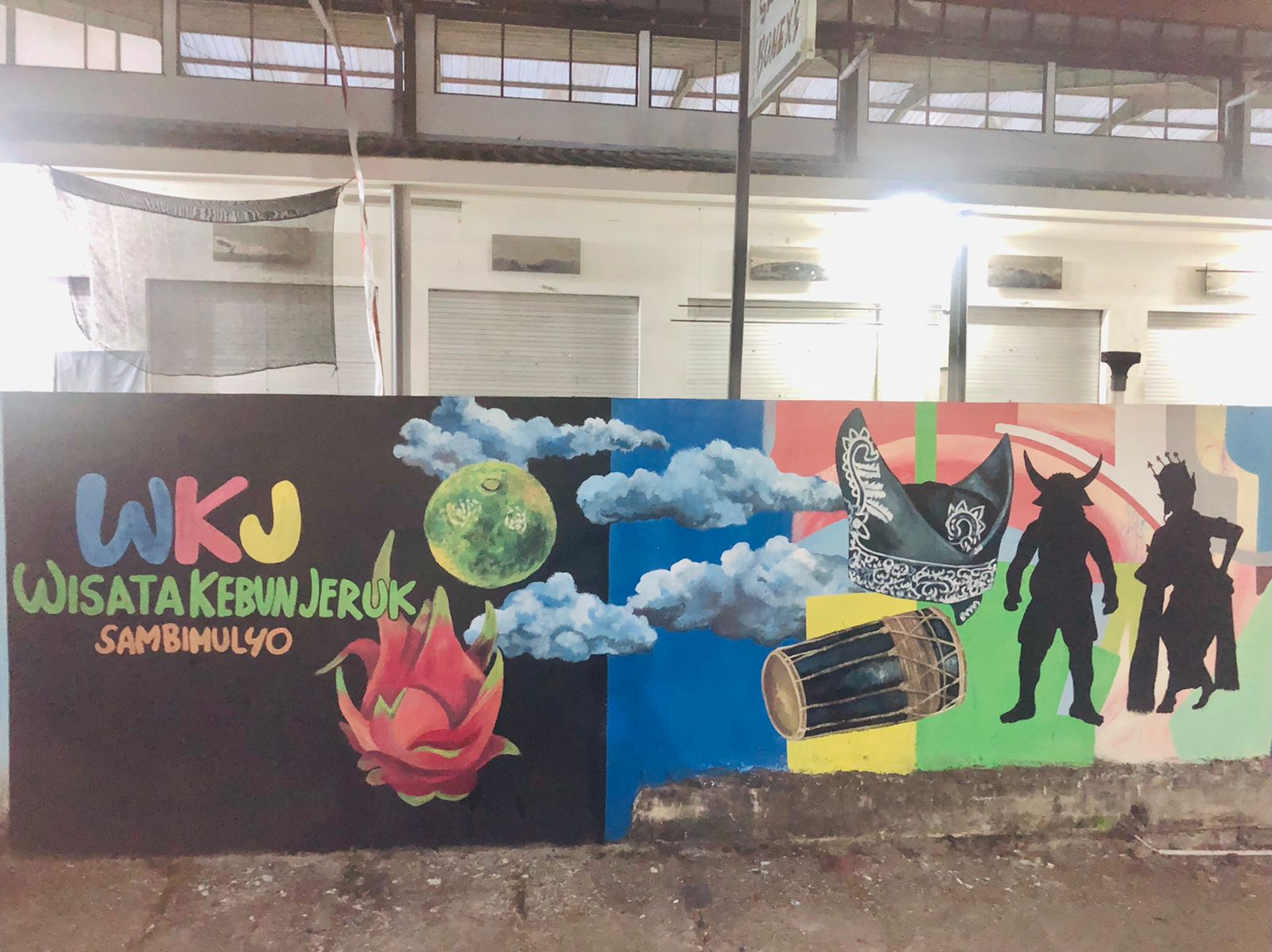 Coretan Dinding WKJ Sambimulyo Turut Semarakkan Village Mural Festival Banyuwangi